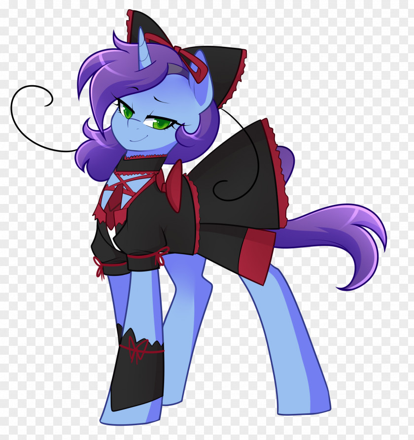 Cat Ears Costume Horse Illustration Product Cartoon Purple PNG