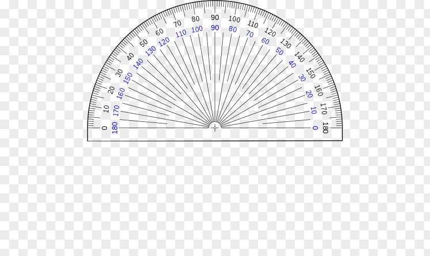 Scale Drawing Protractor Degree Measurement Radian Angle PNG