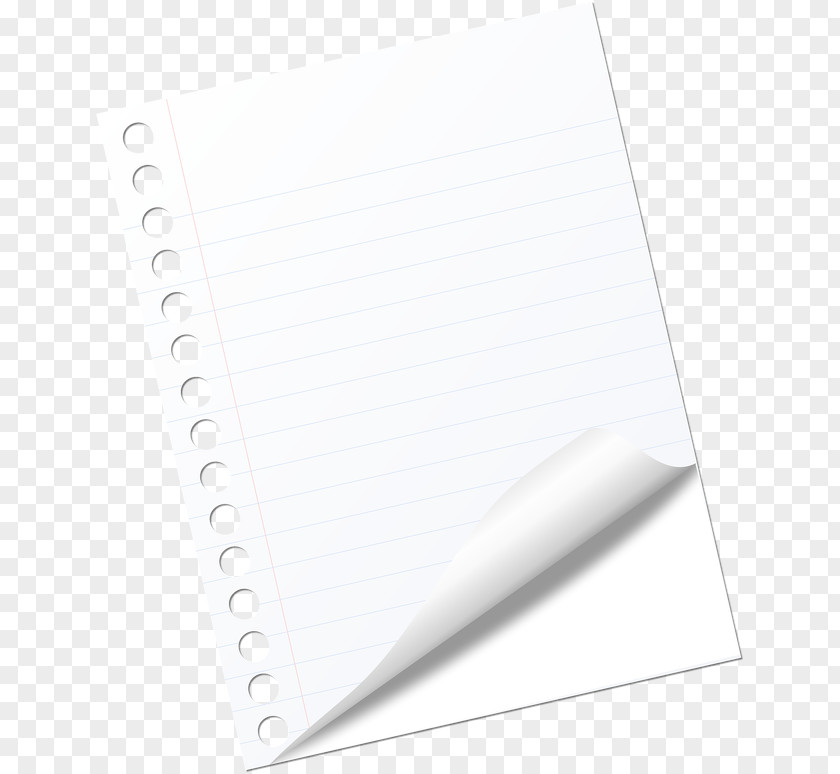 White Notebook Paper Black PNG