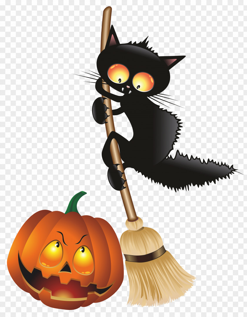 Witch Cat Black Halloween Kitten Clip Art PNG