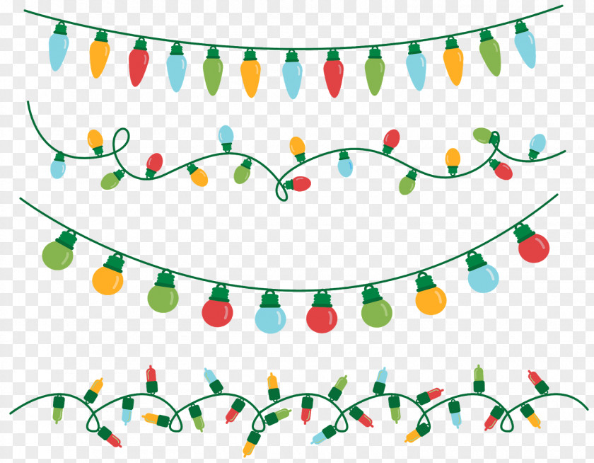 Christmas Lights Drawing Decoration PNG