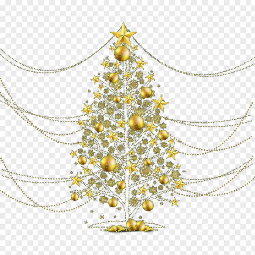Christmas Tree Vector Material Decoration PNG