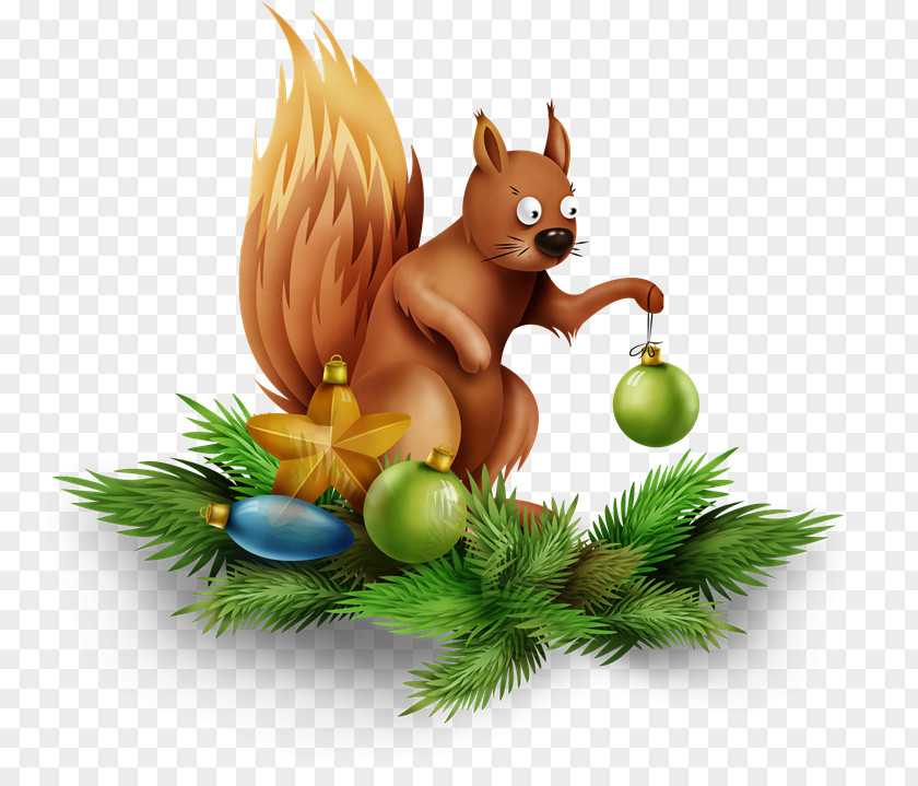 Squirrel Tree Chipmunk Christmas Ornament Day PNG