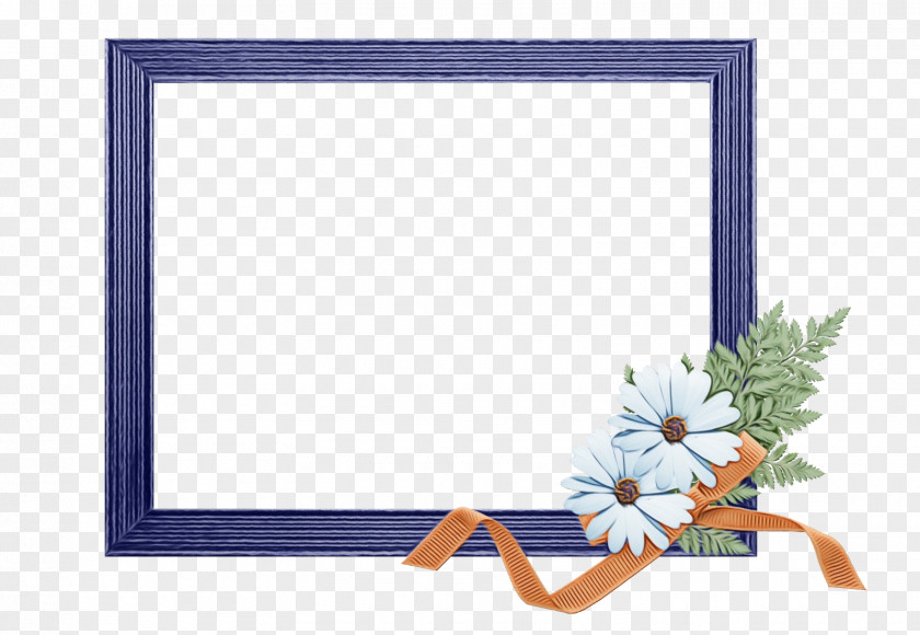 Wildflower Interior Design Background Watercolor Frame PNG