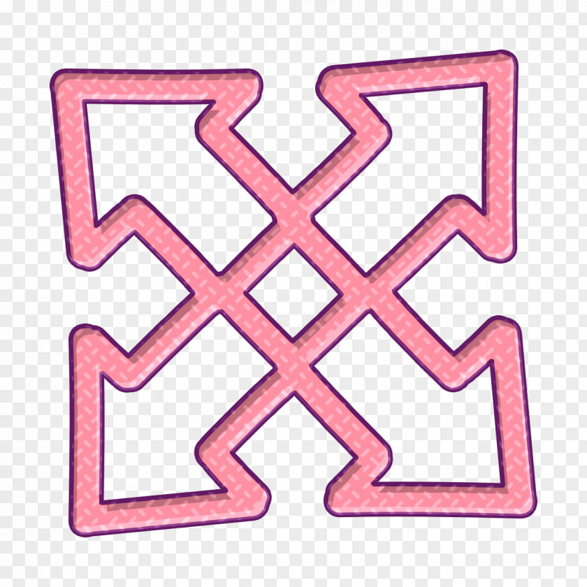Arrows Icon Expand Hand Drawn PNG