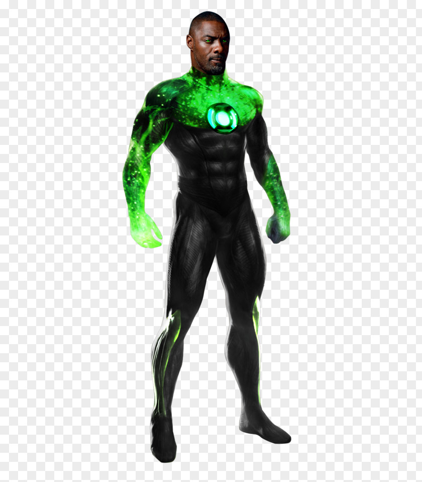 Idris Elba Superhero Green Lantern Hal Jordan Musician Art PNG