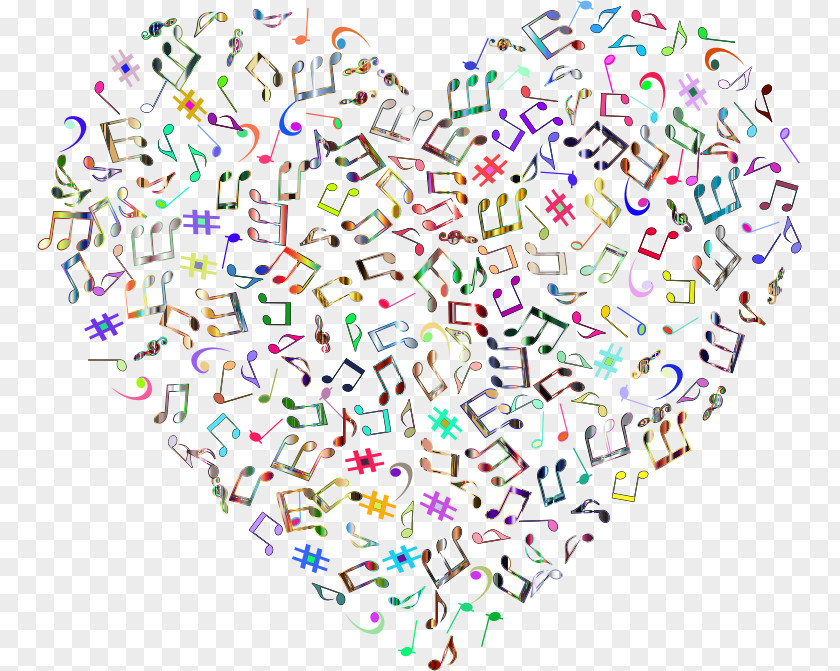 Musical Note Heart Clip Art PNG