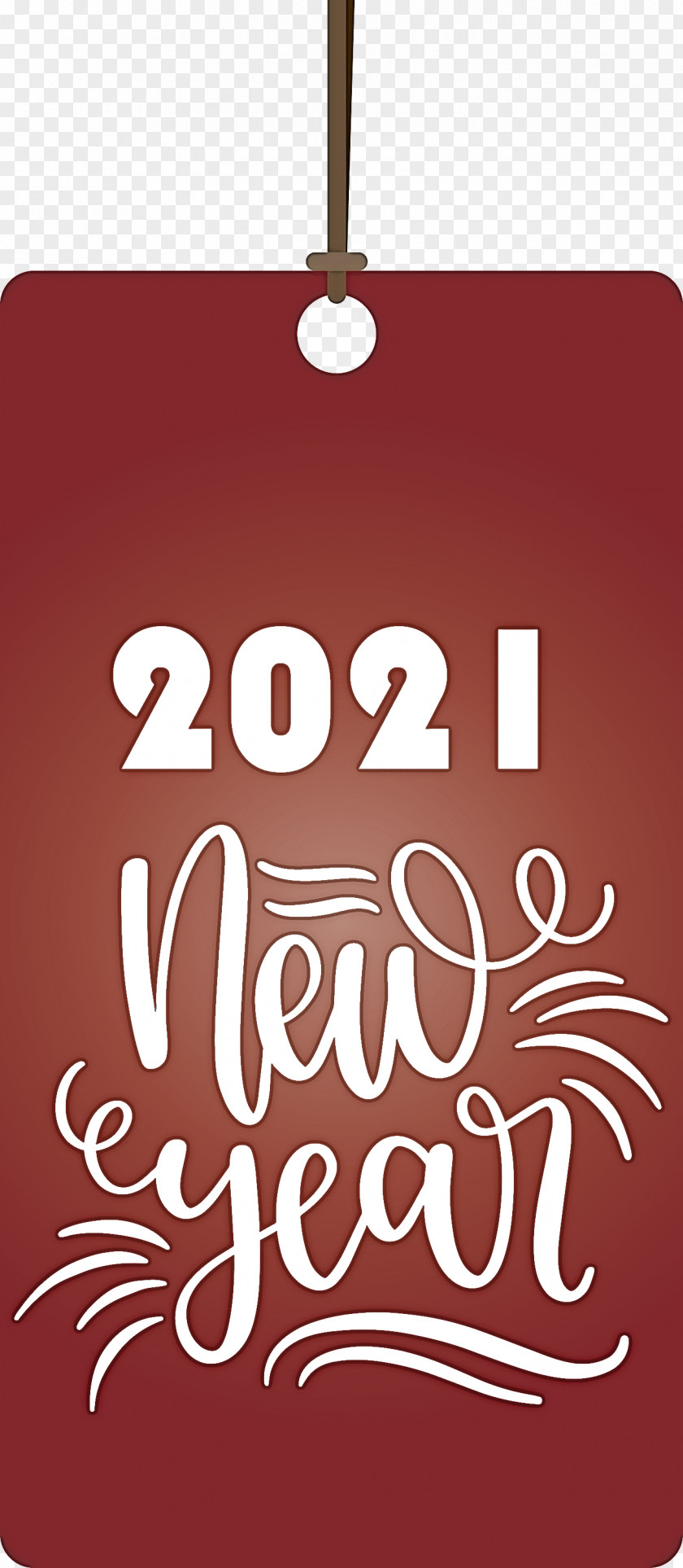 2021 Happy New Year Tag PNG