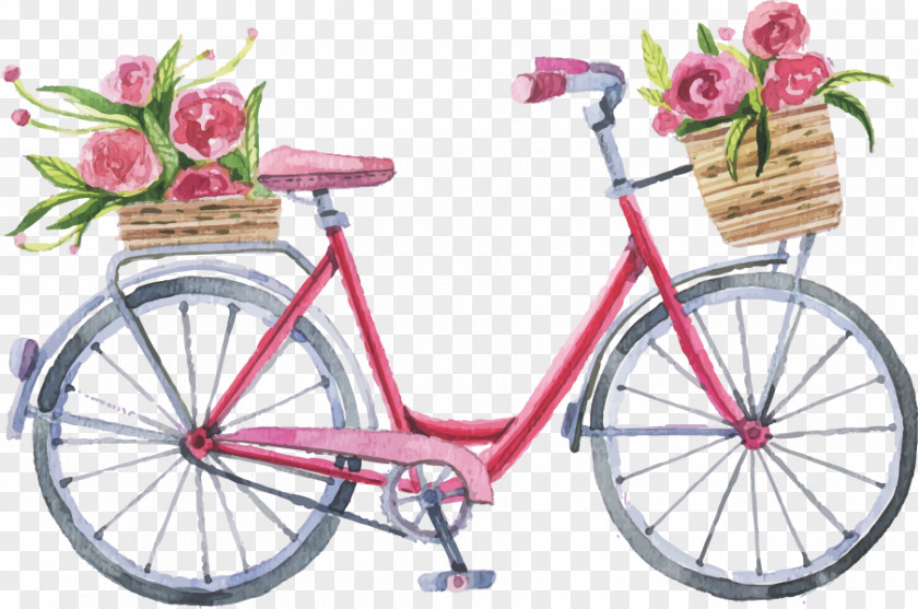 Bicycle Wedding Floral Design Floristry Logo PNG