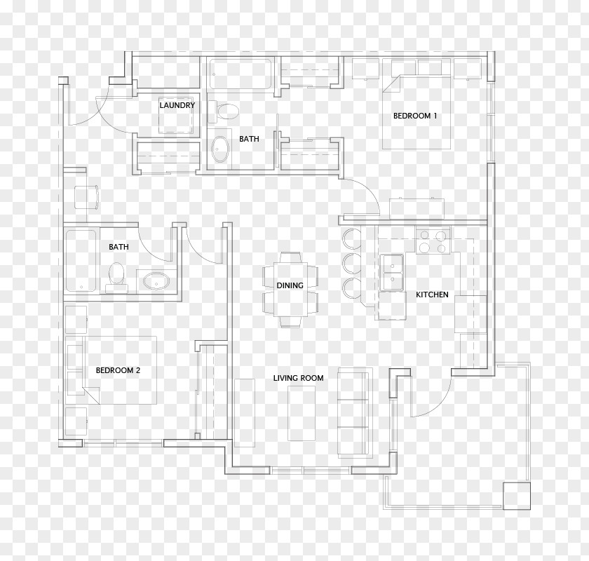 House Floor Plan Architecture PNG