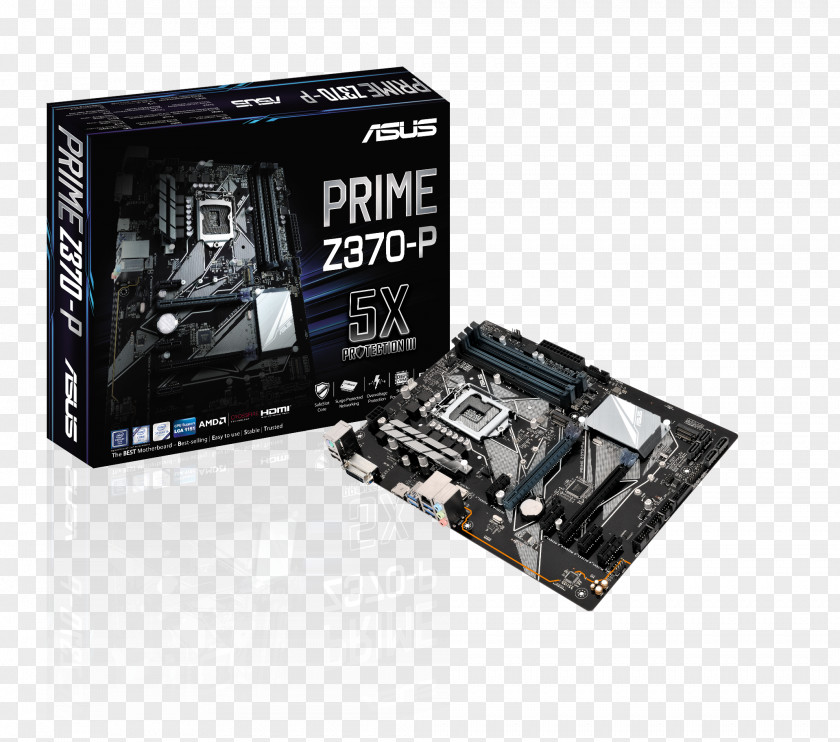 Intel LGA 1151 Motherboard ASUS PRIME Z370-A ATX PNG