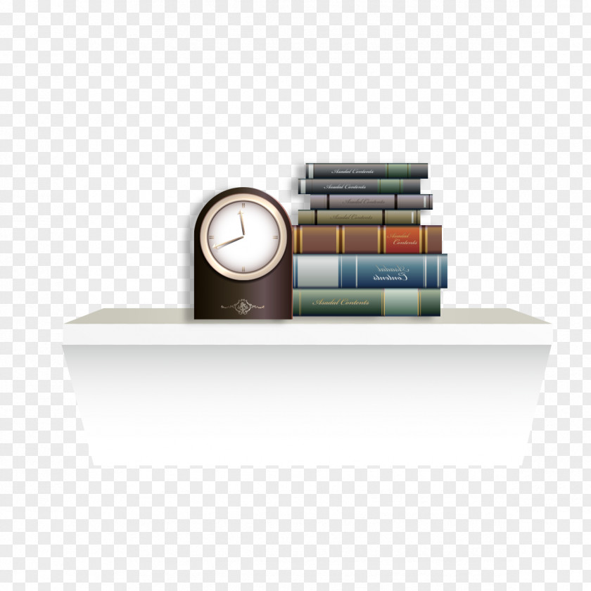 Items Placed On The Table White Graphic Design Bookcase PNG