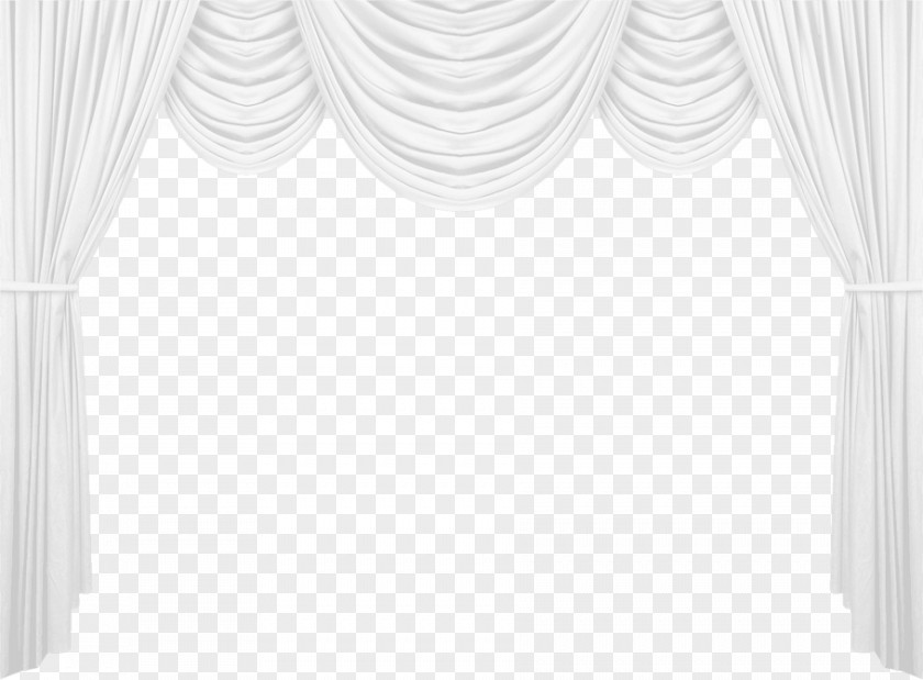 White Curtain Clipart Picture Black And Pattern PNG