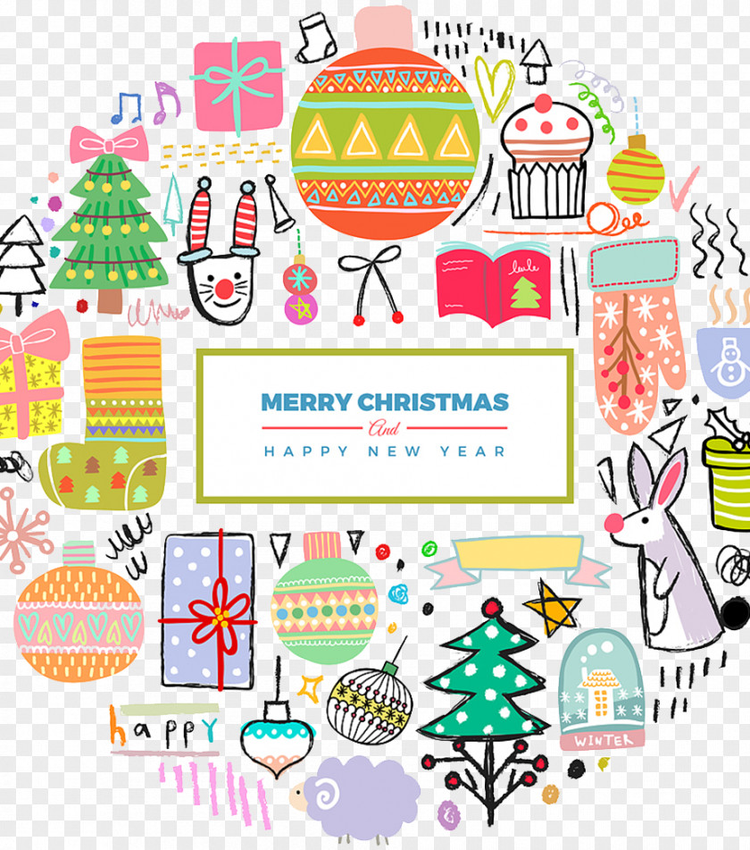 Christmas Cartoon Hand Painted Illustration PNG