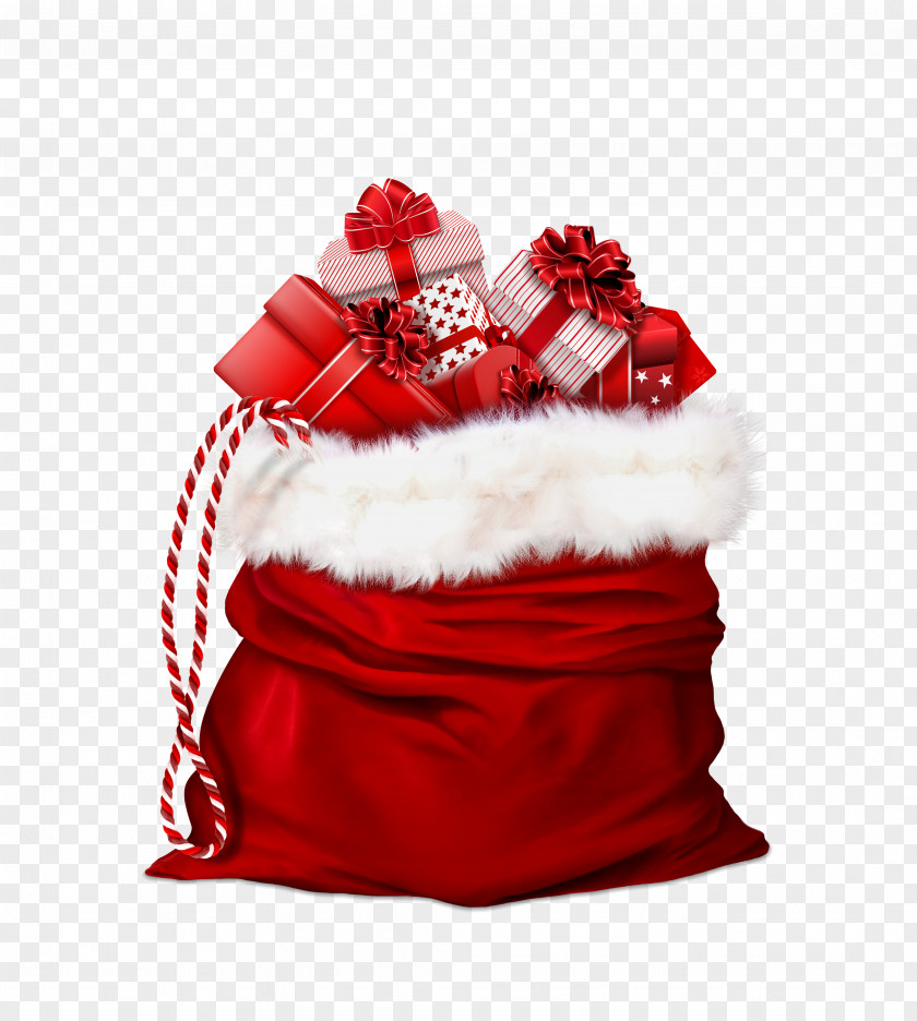 Santa Claus Gift Wrapping Christmas PNG