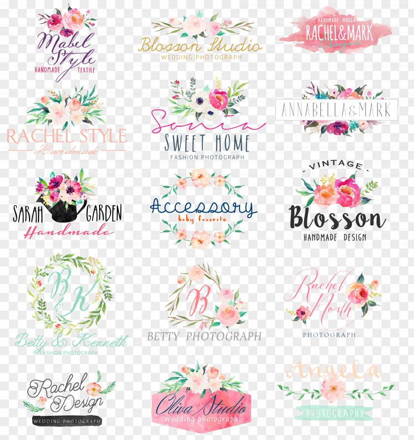 Hand-painted Flower Icon Logo PNG flower icon logo clipart PNG