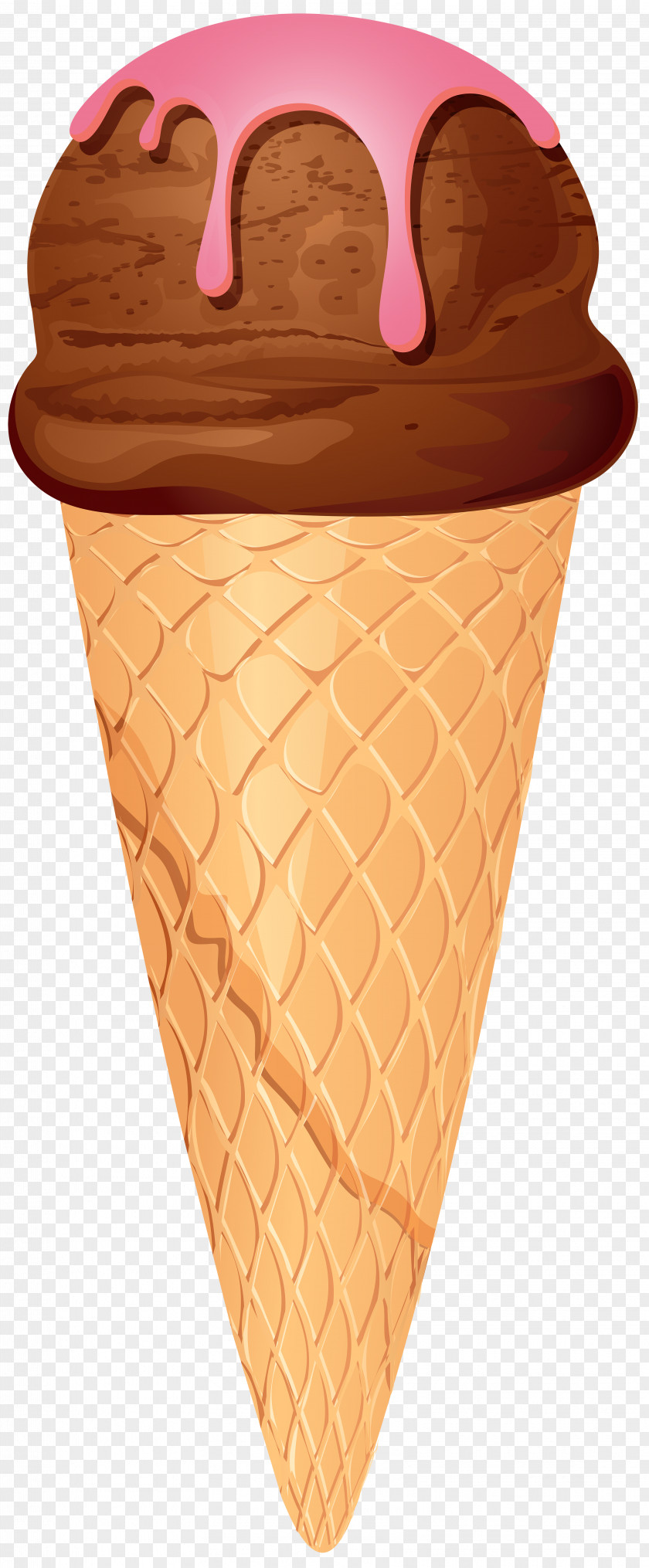 Ice Cream Chocolate Cones Clip Art PNG