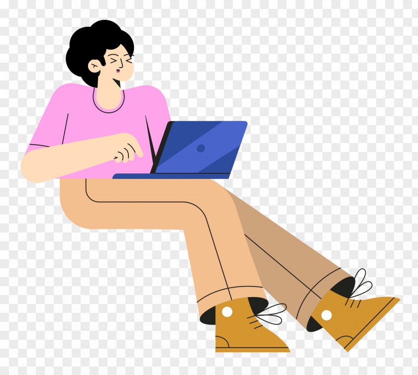 Lady Sitting On Chair PNG
