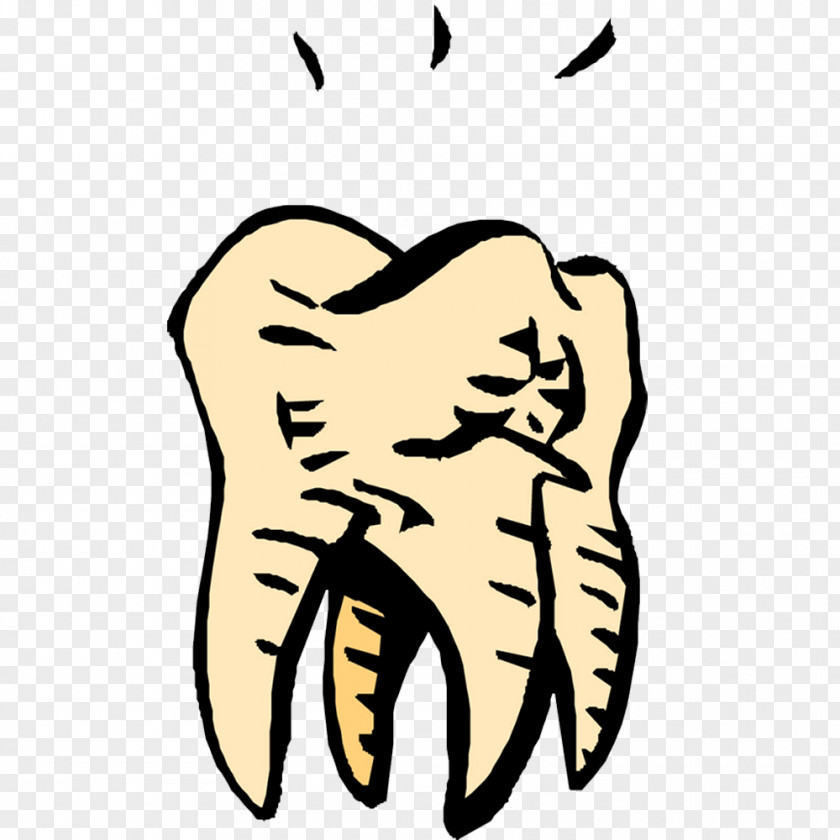 Love Teeth Tooth Decay Cartoon Illustration PNG