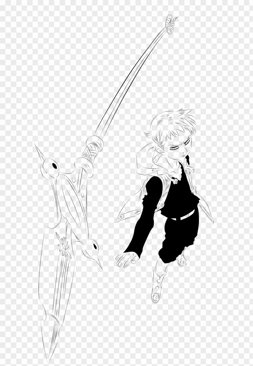 The Seven Deadly Sins IPhone 3GS Line Art Sketch PNG