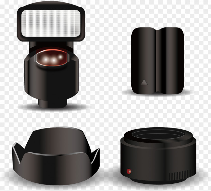 Vector Painted Camera Lens Accessories Analog Photography Download PNG