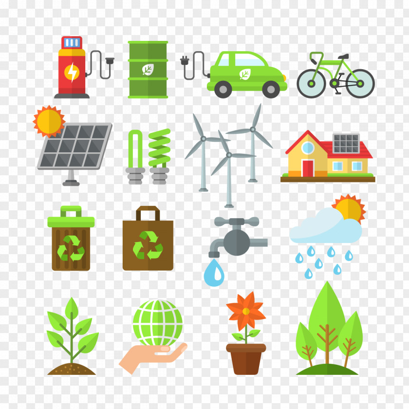 Vector Green Energy Euclidean Ecology Icon PNG