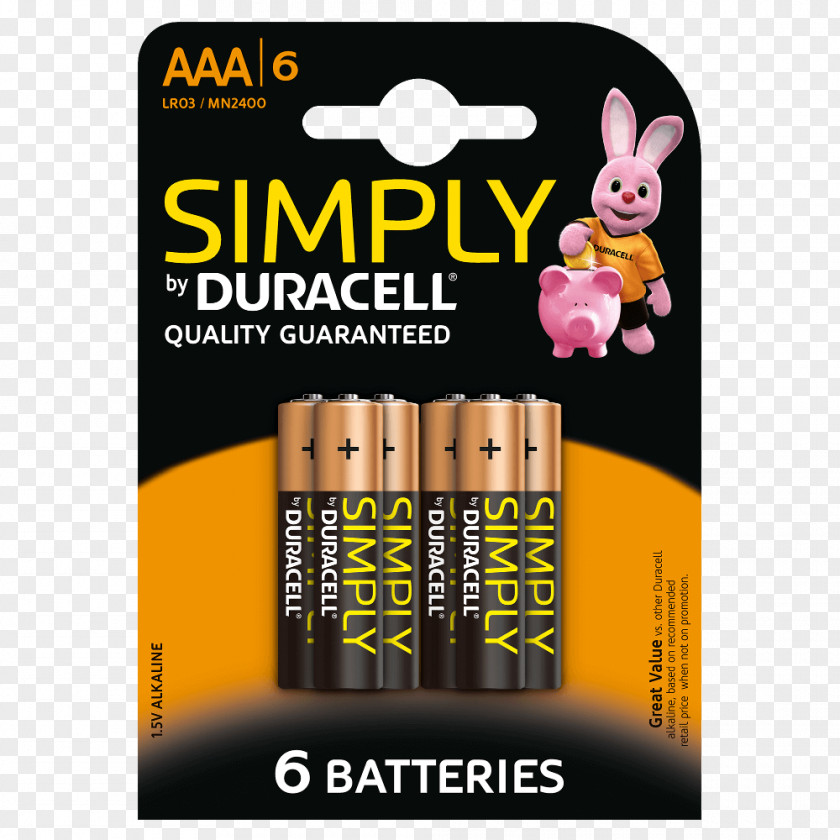 Aaa Battery Duracell AAA Alkaline Pack PNG