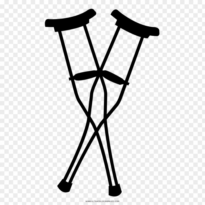 Crutch Coloring Book Drawing Walker PNG