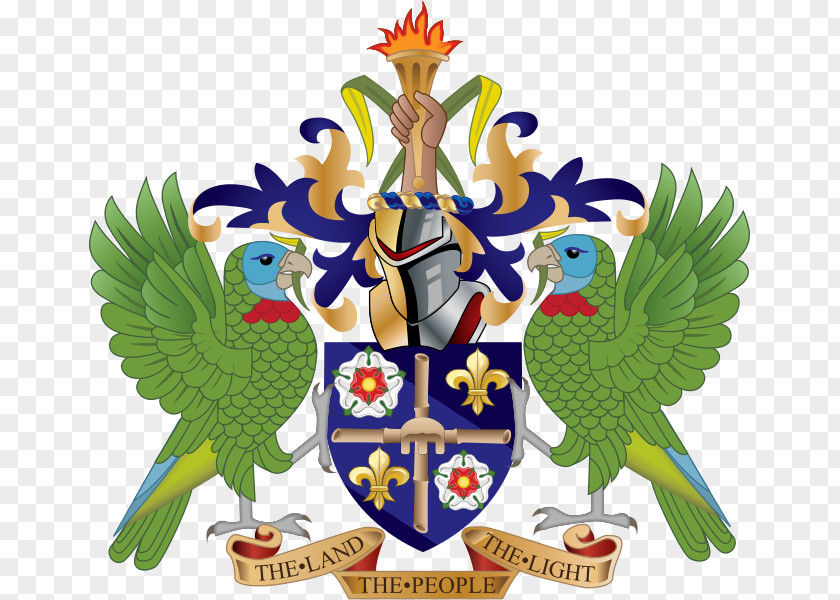 Geography Of Saint Lucia Coat Arms Flag National Symbols PNG