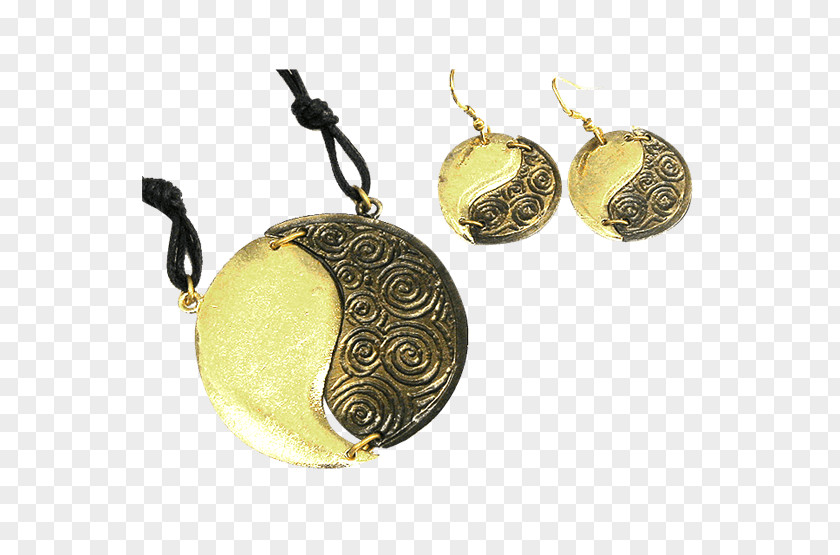 Locket Earring 01504 Bronze PNG