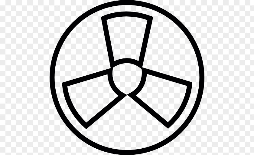 Lined Nuclear Power Radioactive Decay Symbol Energy PNG