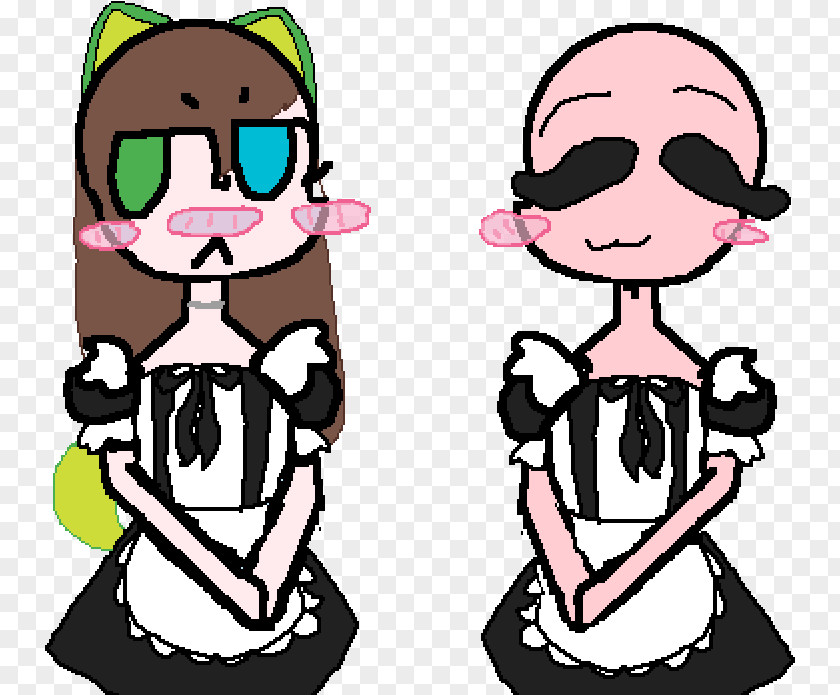 Pleased Maid Drawing Cartoon PNG