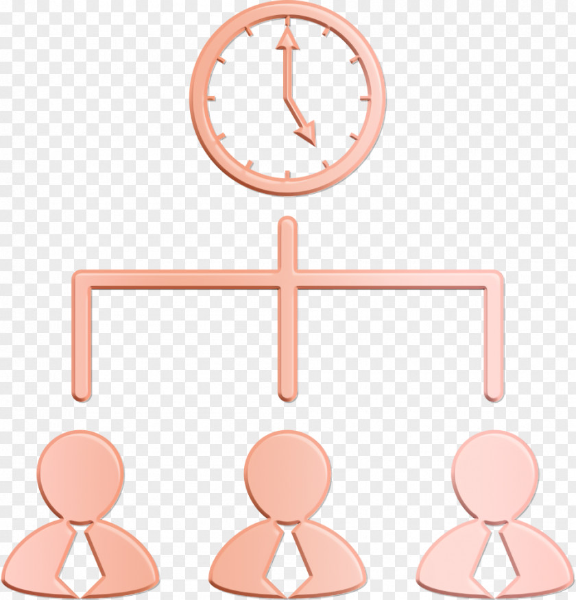 Businessmen Team Working With Time Icon Humans Resources Control PNG