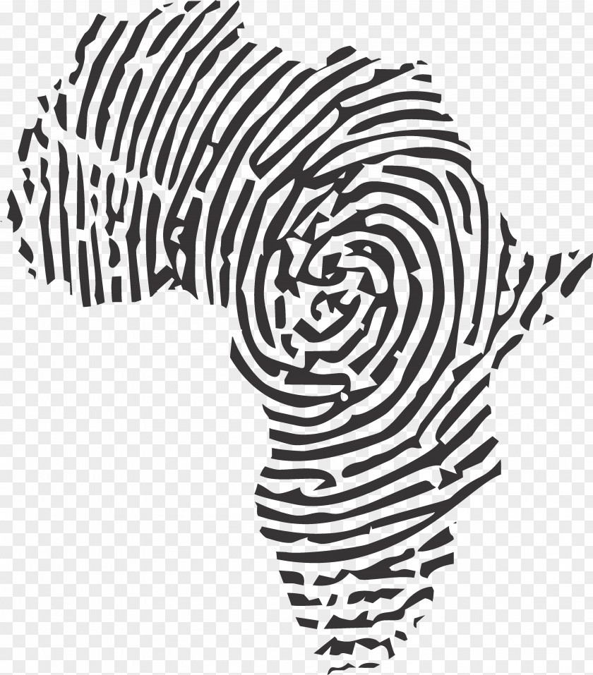 Finger Print African Art Tattoo Idea PNG