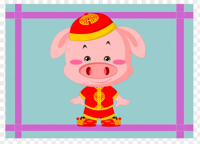 Pig Daddy Tiger Chinese Zodiac PNG