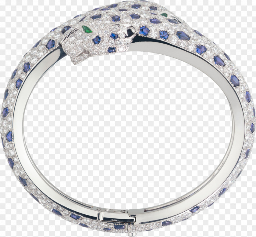Cartier Bracelet Sapphire Leopard Jewellery PNG