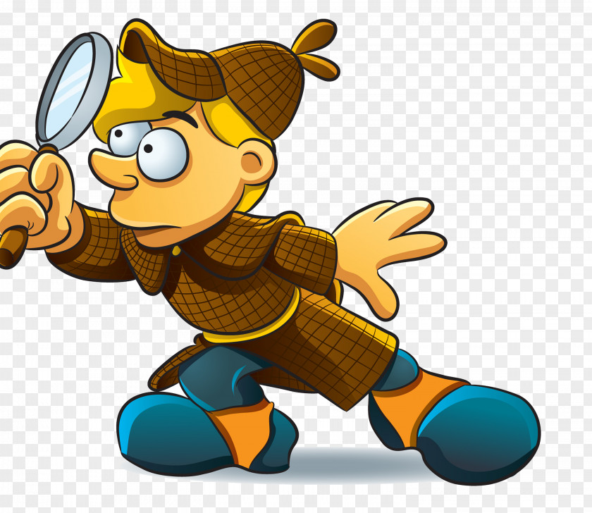 Cartoon Safari Material Picture Magnifying Glass Clip Art PNG