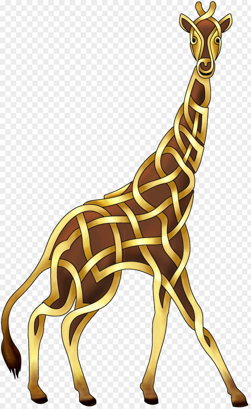 Giraffe Celtic Knot Art Tile PNG