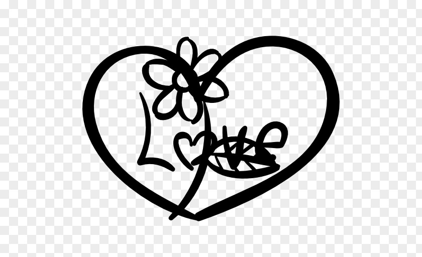 Hand Lettering Heart Love Sign PNG