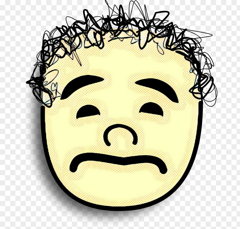 No Expression Pleased Smiley Face Background PNG