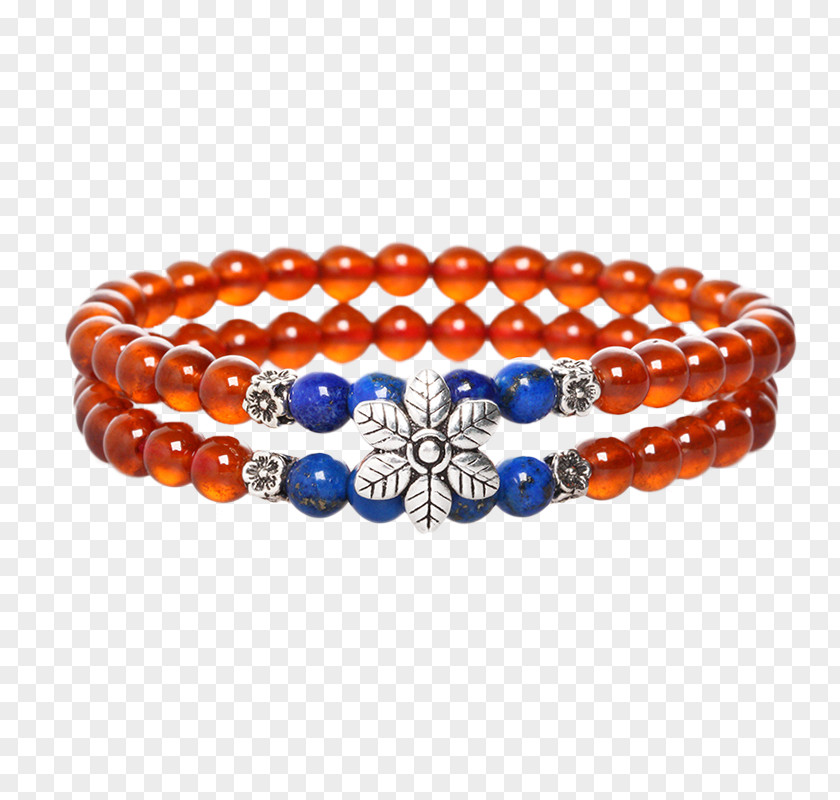 Pei Claudia Orange Garnet Inlay Lapis Bracelet Gemstone PNG