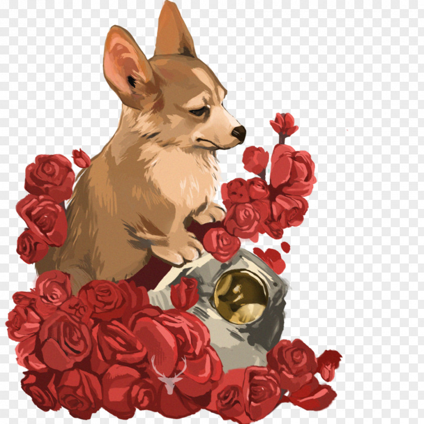 Puppy Dog Breed Pembroke Welsh Corgi Drawing Art PNG