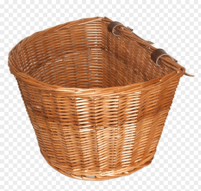 Rattan Vector Wicker Bicycle Baskets Picnic PNG