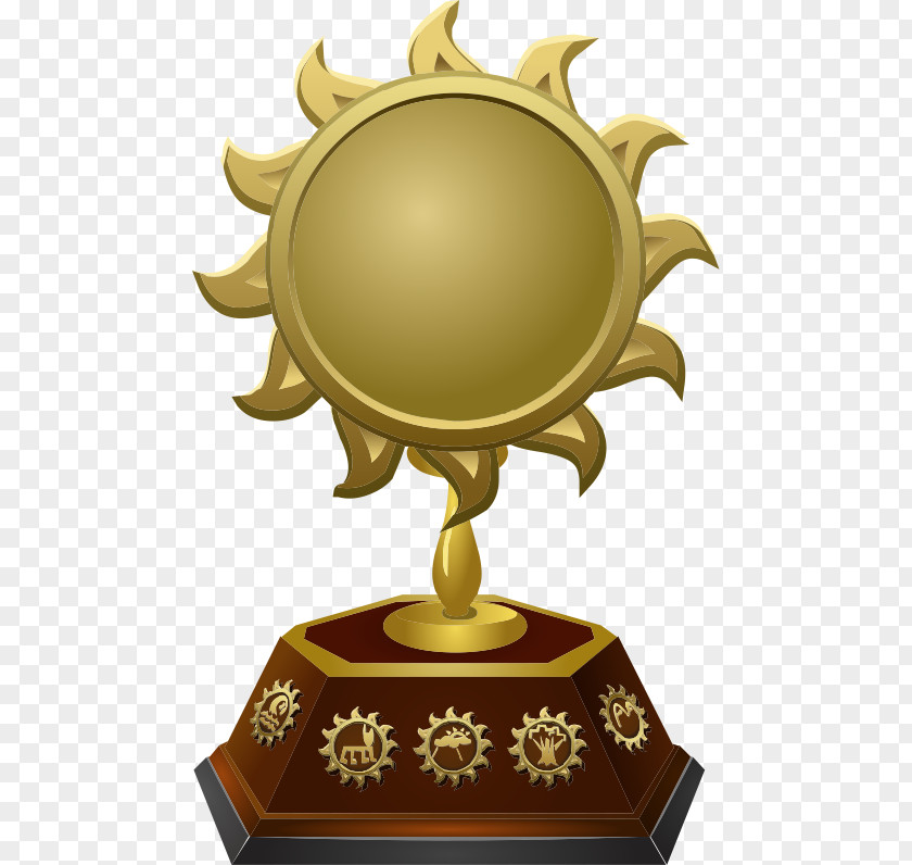 Trophy Gold Award Vector Graphics PNG