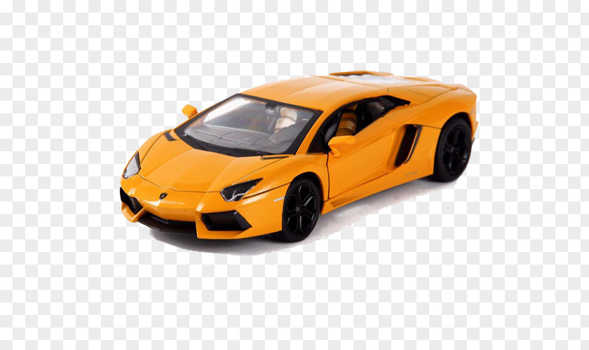 Yellow Sports Car Illustration Lamborghini Gallardo Aventador PNG