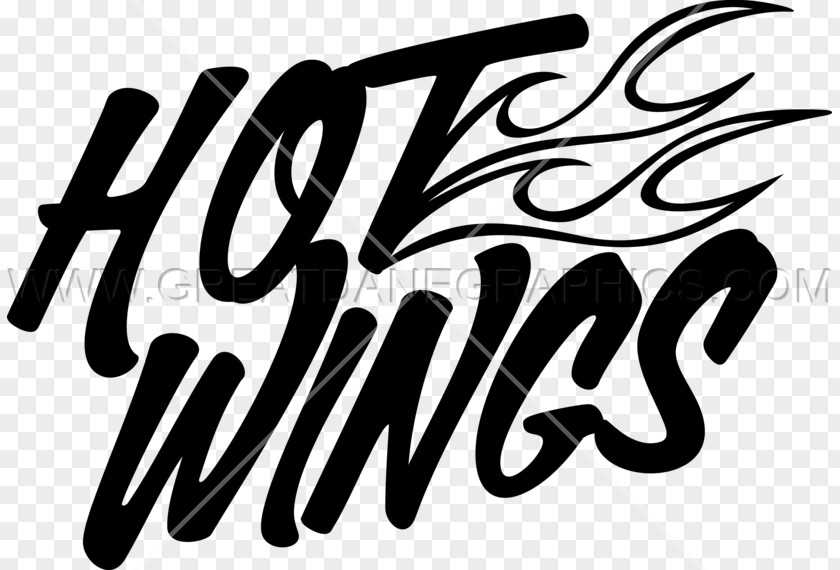 Great Wings Logo Printed T-shirt Screen Printing Font PNG
