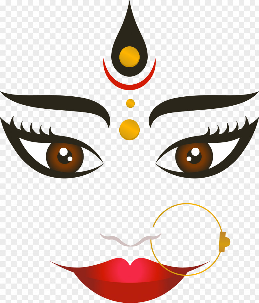 India Face Navaratri Durga Puja Happiness PNG