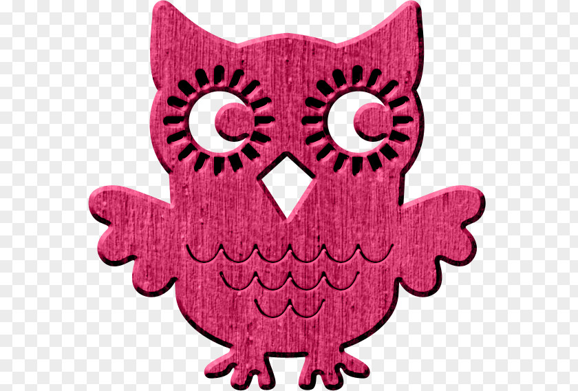 Pink Owl Paper Bird Digital Scrapbooking PNG