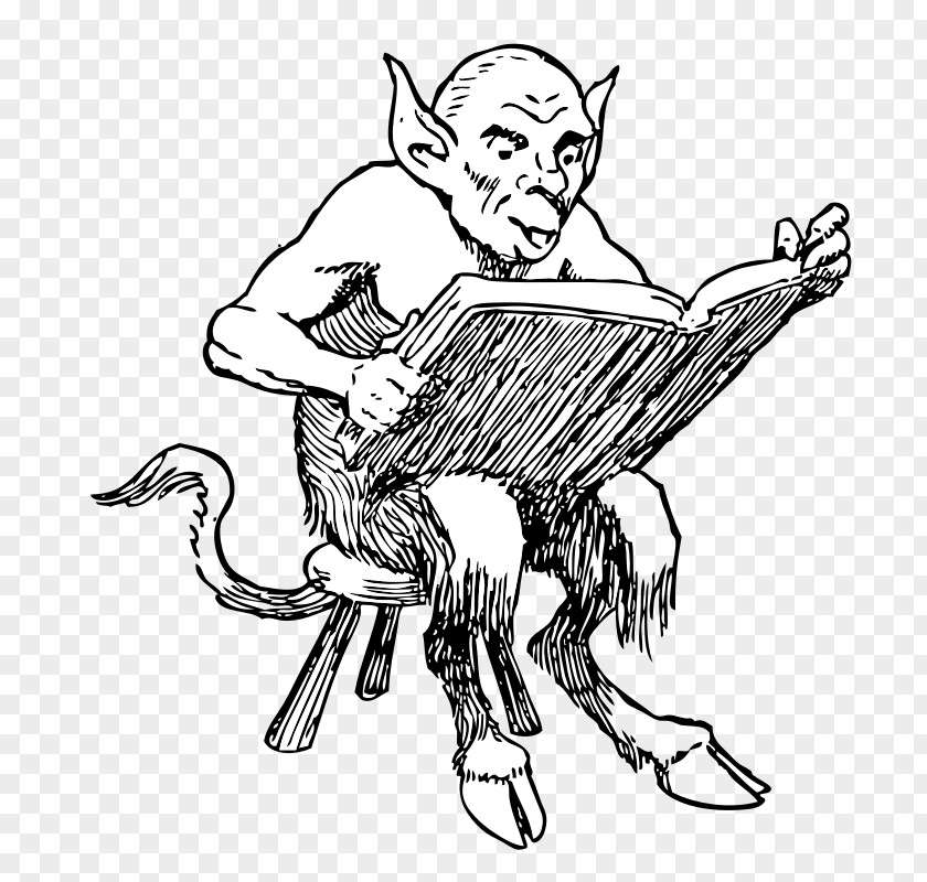 Reading A Book Picture Lucifer The Demon's Lexicon Clip Art PNG