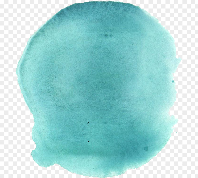 Turquoise Watercolor Painting PNG